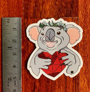 Koala Heart Sticker