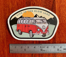 Load image into Gallery viewer, VW Samba Life in Slow Lane Sticker