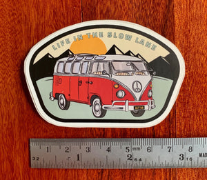 VW Samba Life in Slow Lane Sticker