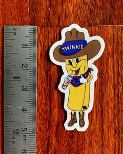 Twinkie Cowboy Sticker