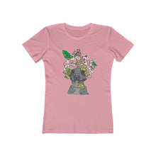 Load image into Gallery viewer, Pretty Pittie with Flower Crown Women&#39;s The Boyfriend Tee