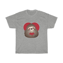 Load image into Gallery viewer, Hand Heart Sloth Unisex Heavy Cotton Gildan Tee