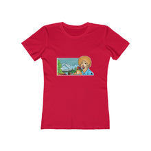 Load image into Gallery viewer, Bob Ross Poodle Painter Women&#39;s The Boyfriend Tee