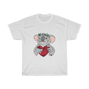 Koala with Eucalyptus Crown Unisex Heavy Cotton Gildan Tee