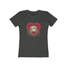 Load image into Gallery viewer, Hand Heart Sloth Women&#39;s The Boyfriend Tee