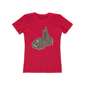 Sleepy Sloth Timeout Error Women's The Boyfriend Tee