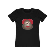 Load image into Gallery viewer, Hand Heart Sloth Women&#39;s The Boyfriend Tee