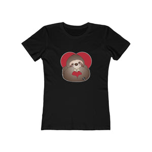 Hand Heart Sloth Women's The Boyfriend Tee