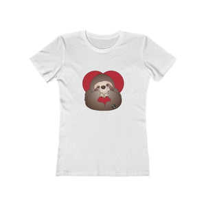 Hand Heart Sloth Women's The Boyfriend Tee