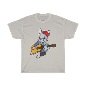 Singing French Bulldog Unisex Heavy Cotton Gildan Tee