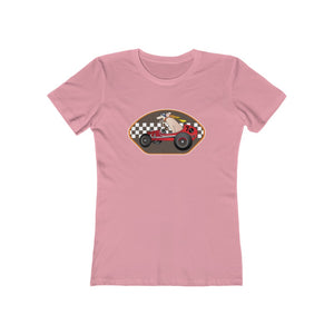 Pup Hotrod Racer Women's The Boyfriend Tee