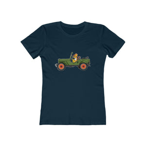 Eugene Jeep in a Jeep Women's The Boyfriend Tee