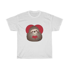 Load image into Gallery viewer, Hand Heart Sloth Unisex Heavy Cotton Gildan Tee