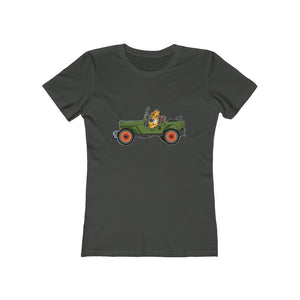 Eugene Jeep in a Jeep Women's The Boyfriend Tee