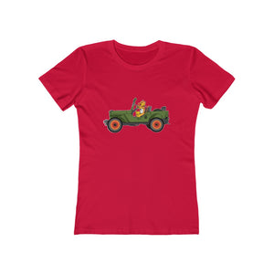 Eugene Jeep in a Jeep Women's The Boyfriend Tee