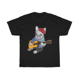 Singing French Bulldog Unisex Heavy Cotton Gildan Tee