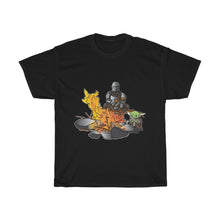 Load image into Gallery viewer, Baby Yoda and Daddy Mando Camping Adventure Unisex Heavy Cotton Gildan Tee