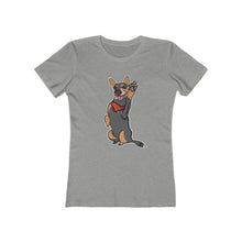 Load image into Gallery viewer, Lefty Cattle Dog High Five Women&#39;s The Boyfriend Tee