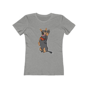 Lefty Cattle Dog High Five Women's The Boyfriend Tee