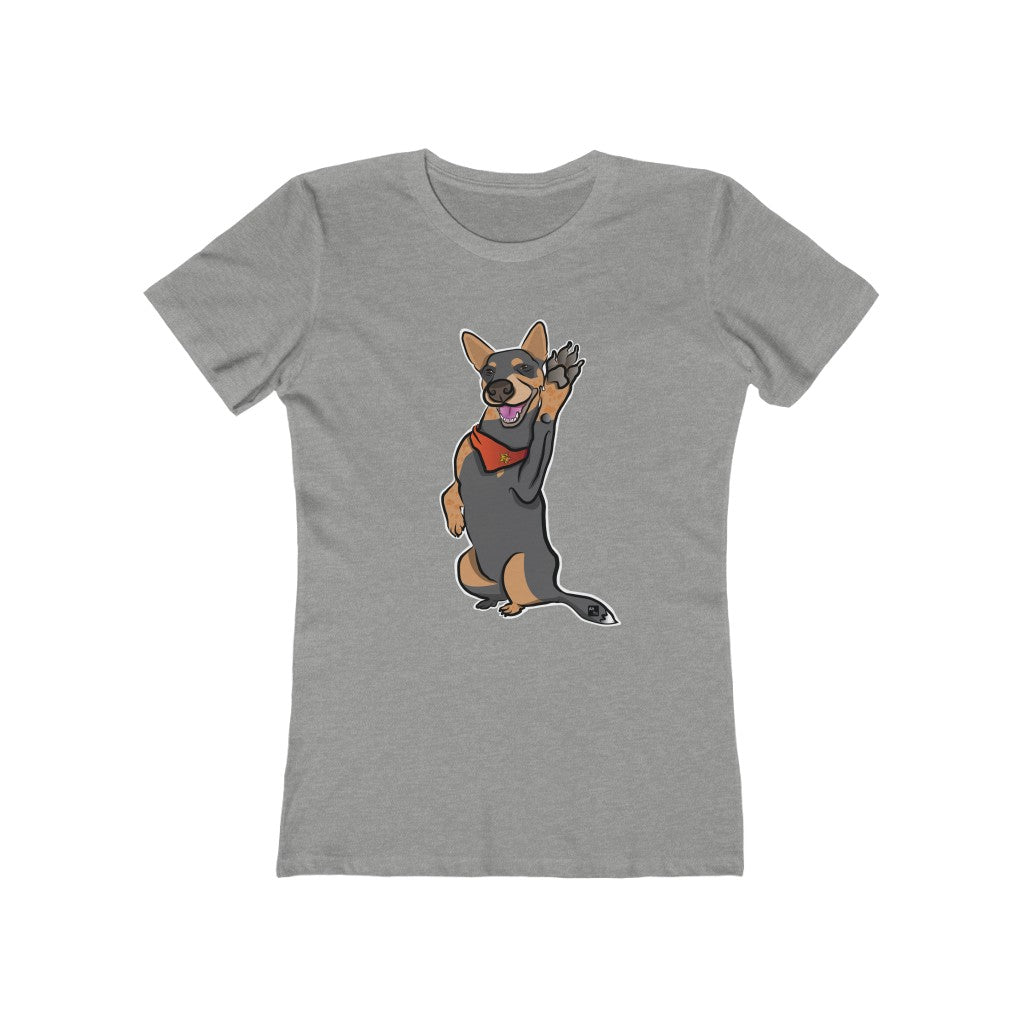 Lefty Cattle Dog High Five Women's The Boyfriend Tee