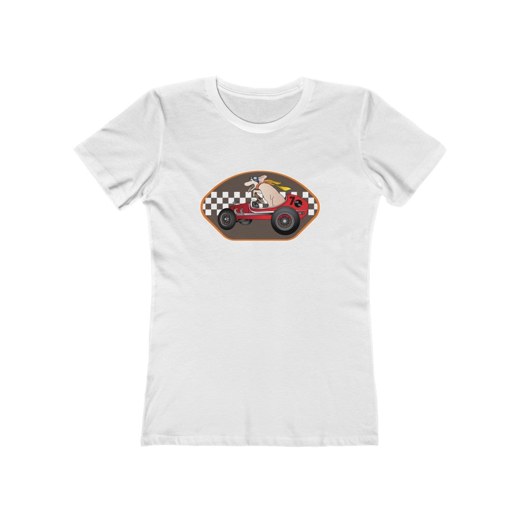 Pup Hotrod Racer Women's The Boyfriend Tee