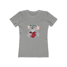 Load image into Gallery viewer, Koala with Eucalyptus Crown Women&#39;s The Boyfriend Tee