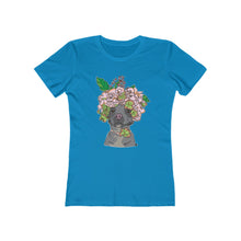 Load image into Gallery viewer, Pretty Pittie with Flower Crown Women&#39;s The Boyfriend Tee