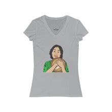 Load image into Gallery viewer, Kim’s Convenience Umma Big Round Crusty Loaf  Women&#39;s Jersey Short Sleeve V-Neck Tee