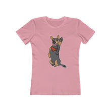 Load image into Gallery viewer, Lefty Cattle Dog High Five Women&#39;s The Boyfriend Tee