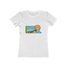 Load image into Gallery viewer, Bob Ross Poodle Painter Women&#39;s The Boyfriend Tee