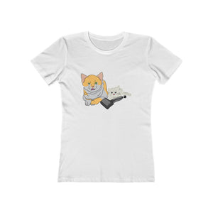 Annoyed Cat Clone Women's The Boyfriend Tee