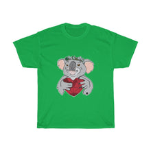 Load image into Gallery viewer, Koala with Eucalyptus Crown Unisex Heavy Cotton Gildan Tee