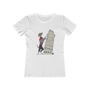 Italian Greyhound Tourist Women's The Boyfriend Tee