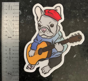 Singing French Bulldog Sticker