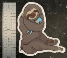Load image into Gallery viewer, Sleepy Sloth with Llama Sticker